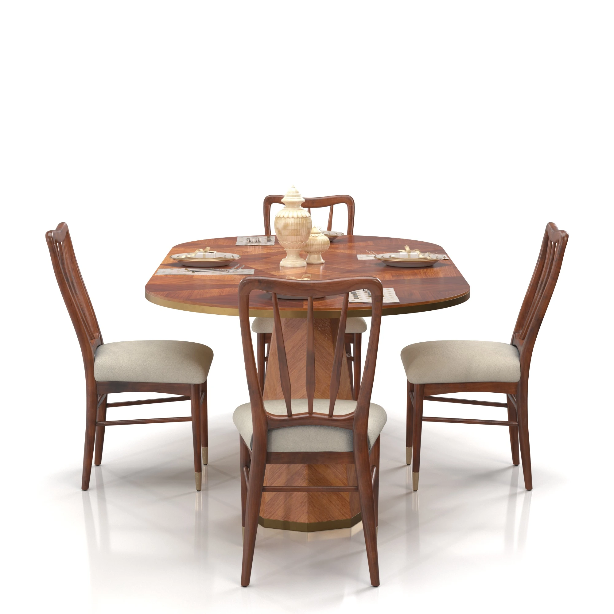Dining Set 01 3D Model_03